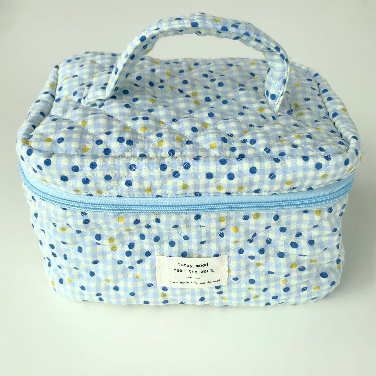 Portable Large Capacity Storage Quilted Cotton Cosmetic Bags