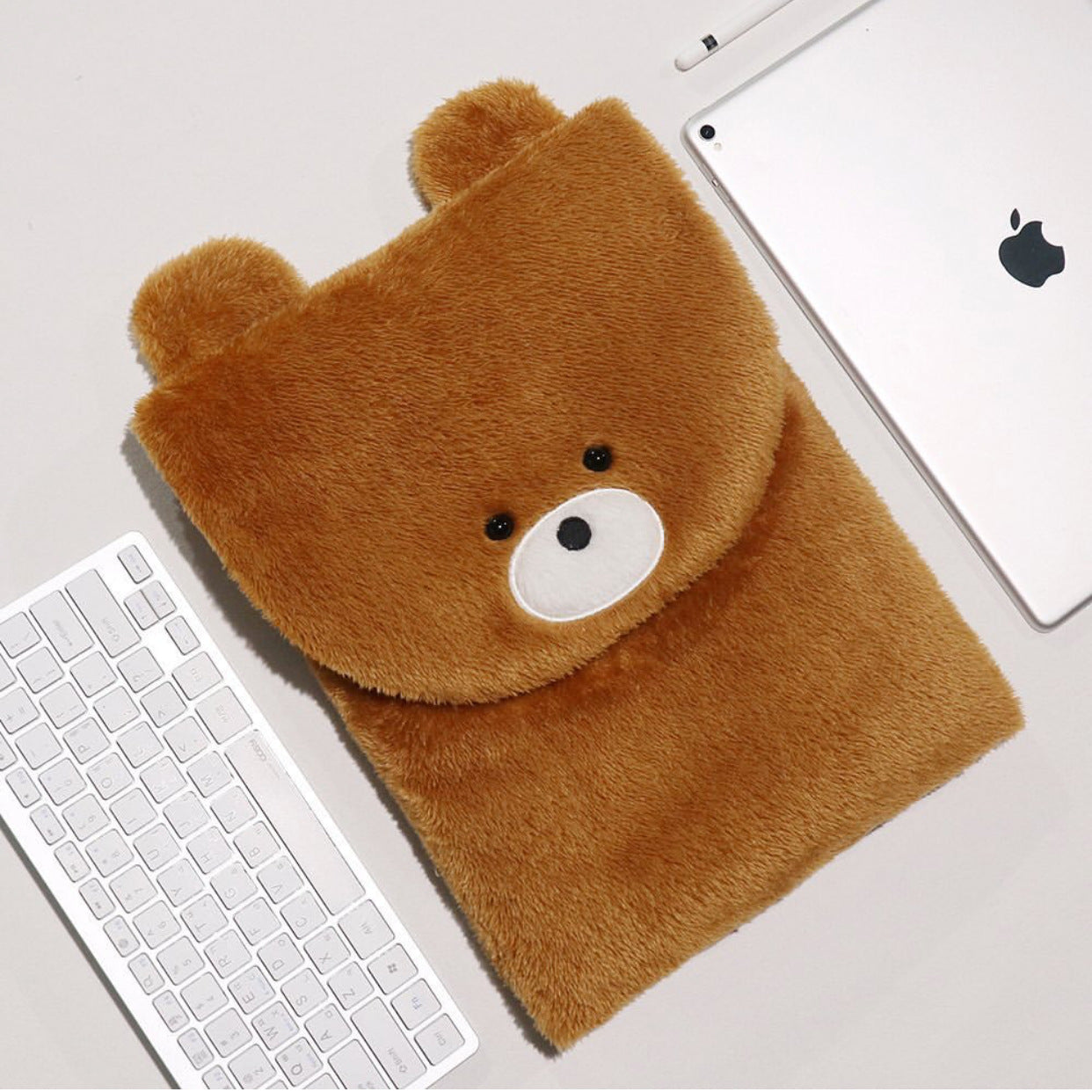 Sacs animaux mignons de tablette de carnet de PC de broderie de peluche