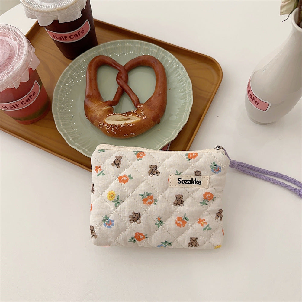 Innovative Fresh Floral Quilted Cute Storage Cosmetic Bags