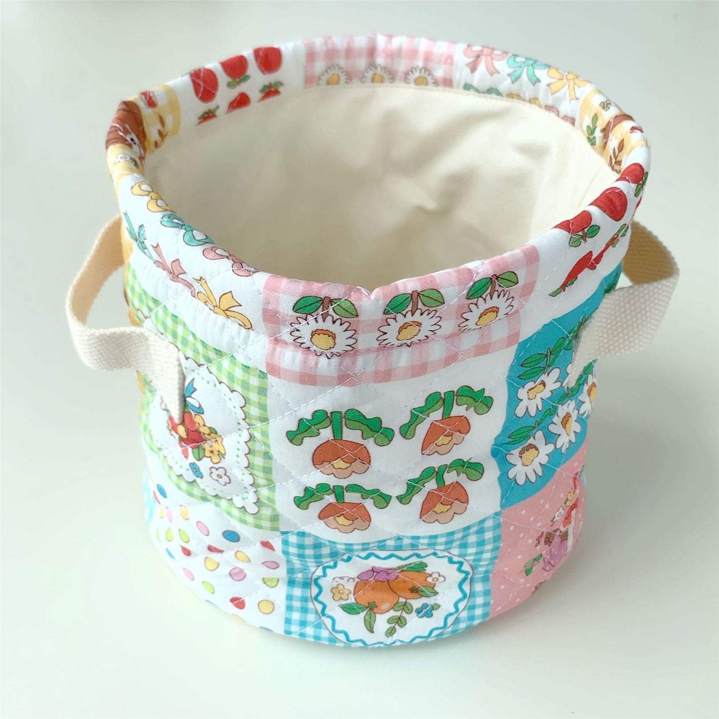 Basket Toy Portable Bear Bucket Folding Quilted Cosmetic Bags