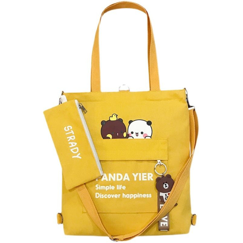 Canvas Female Junior High Primary Korean Elementary School Students' Schoolbags