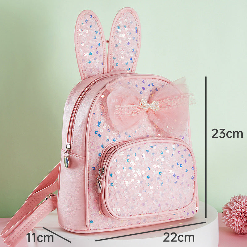 Sacs à dos pour enfants à la mode à paillettes avec petit nœud mignon