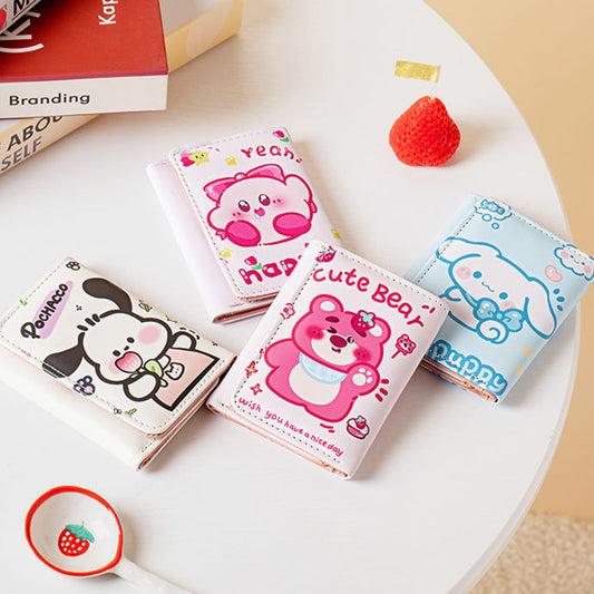 Three-fold Good-looking Cute Small Short Style Coin Purses