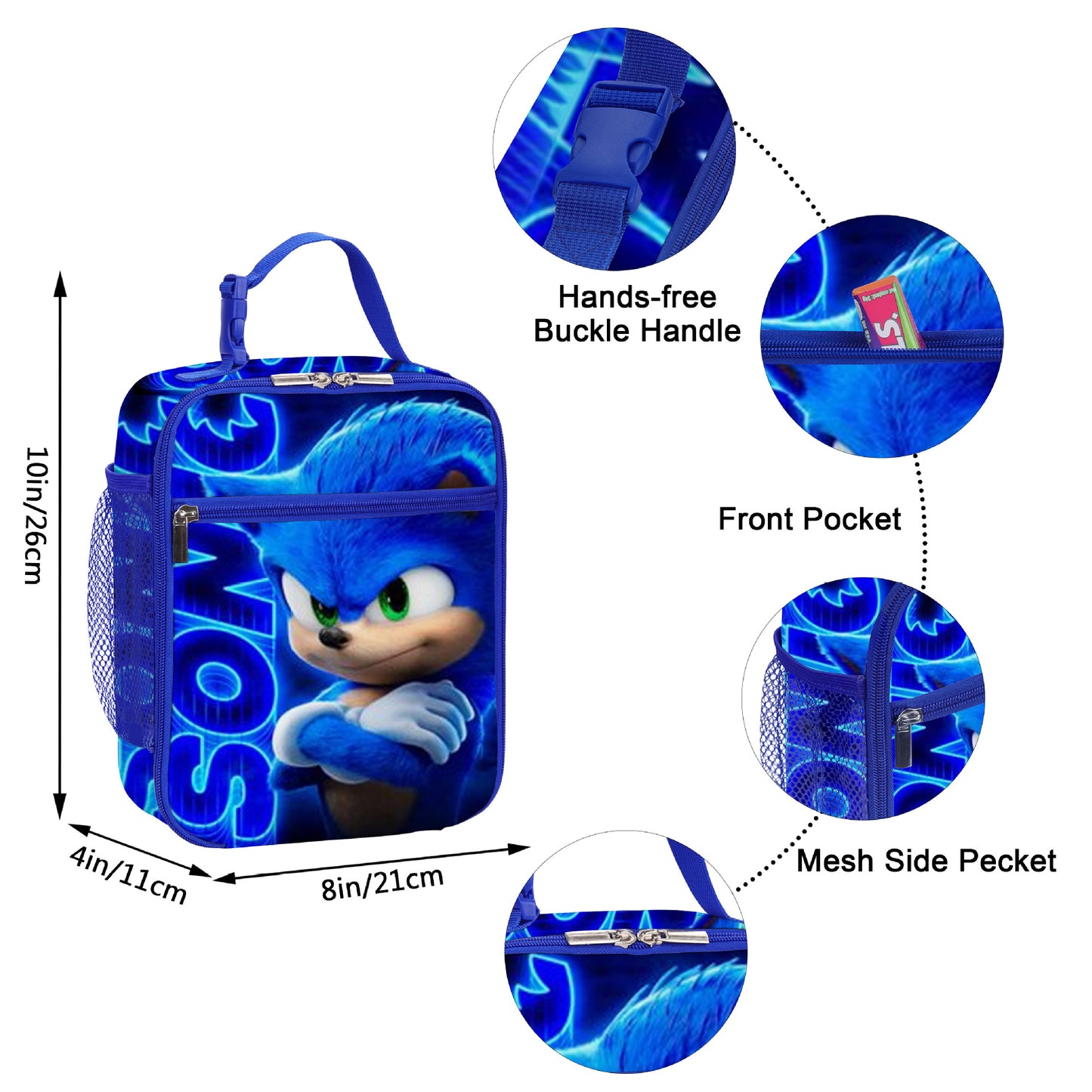 Children's Sonic Primary Secondary Lunch Square Meal Bags