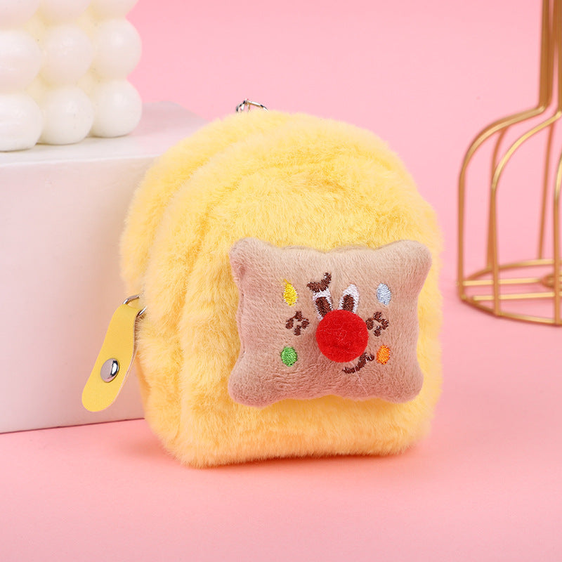 Korean Girly Christmas Mini Cartoon Plush Coin Purses