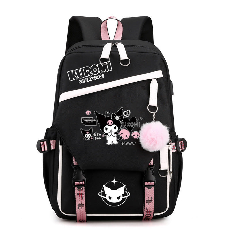 Melody Peripheral Female Cute Primary Junior High Backpacks