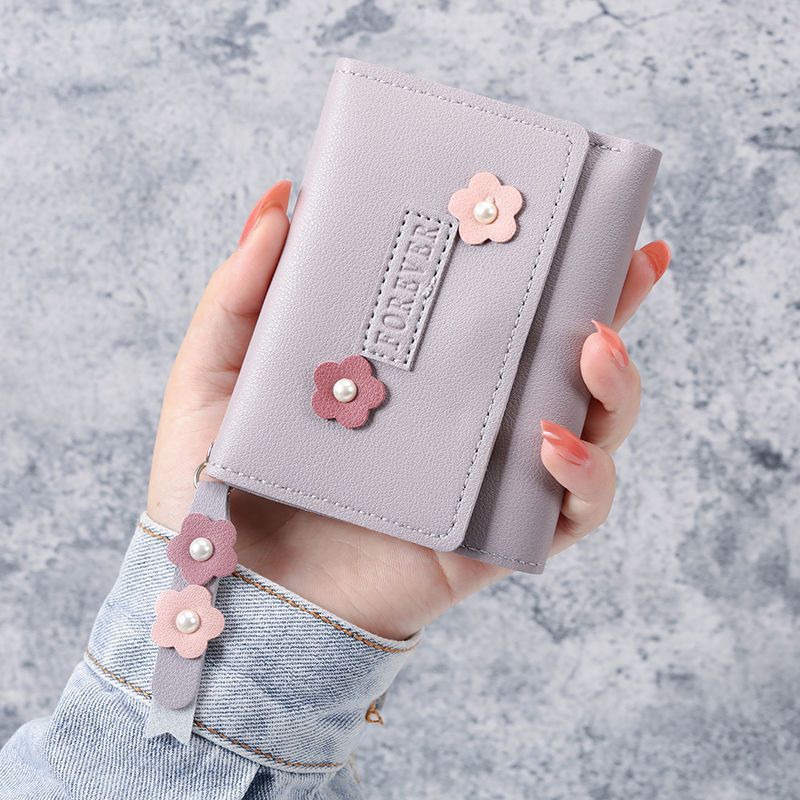 Women's Short Thin Small Heart Fashion Mini Card Holder