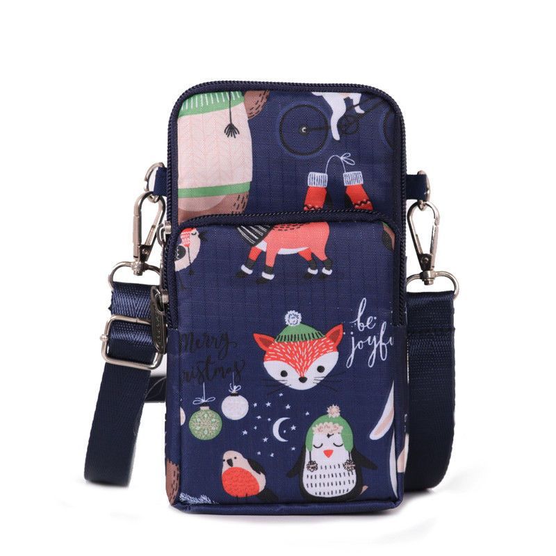 Women's Mobile Mini Large Screen Canvas Halter Phone Bags