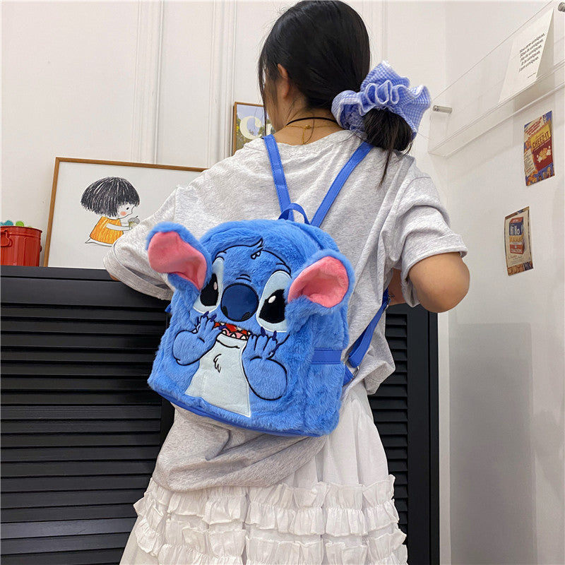 Spoof Plush Stitch Cartoon Young Sacs à dos personnalisés