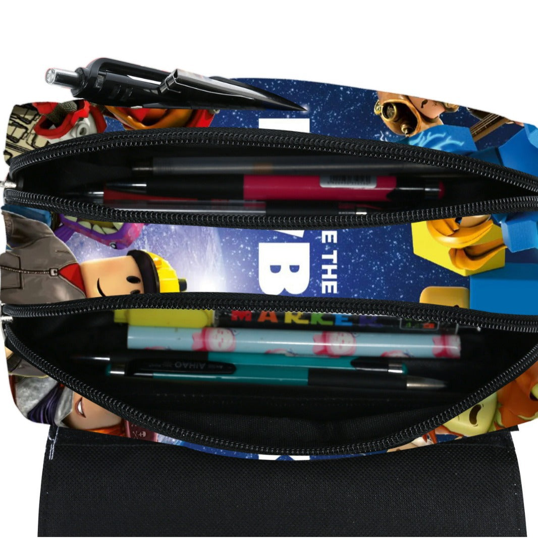 Virtual World Pencil Box Primary Secondary Backpacks