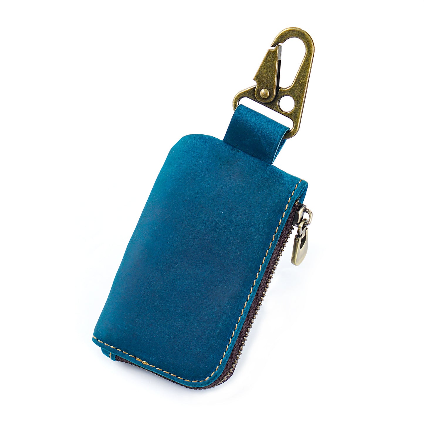 Cowhide Mini Portable Zipper Storage Headset Key Bags