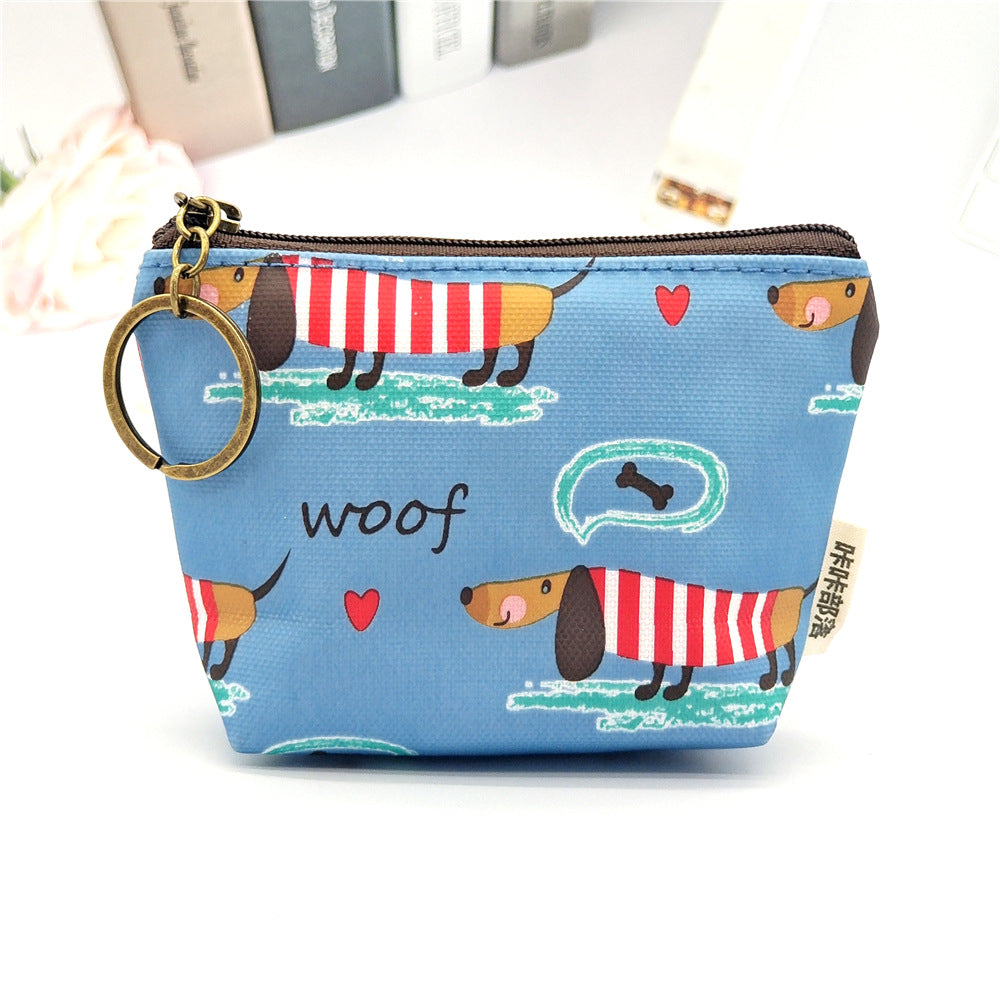 Women's Film Printed Cartoon Sier Sundries Storage Coin Purses