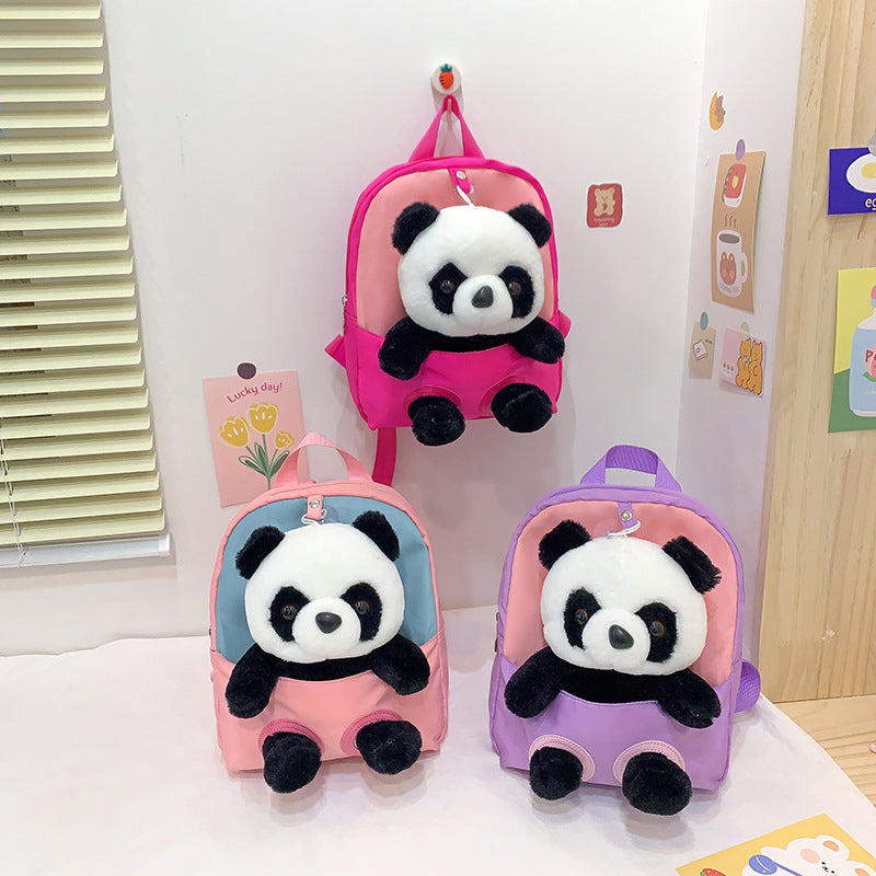 Sacs à dos légers pour enfants, poupée Panda mignonne de dessin animé