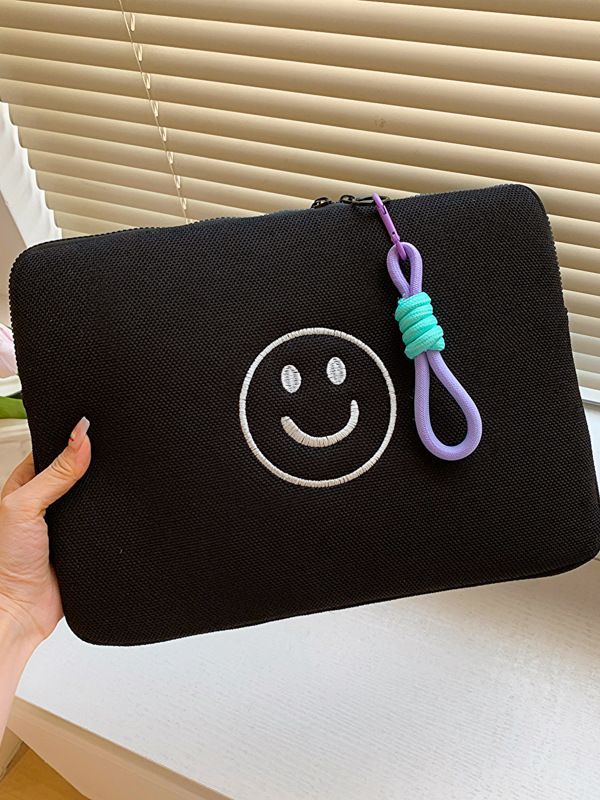 Cute Smiley Face Storage Suitable For Tablet Bags