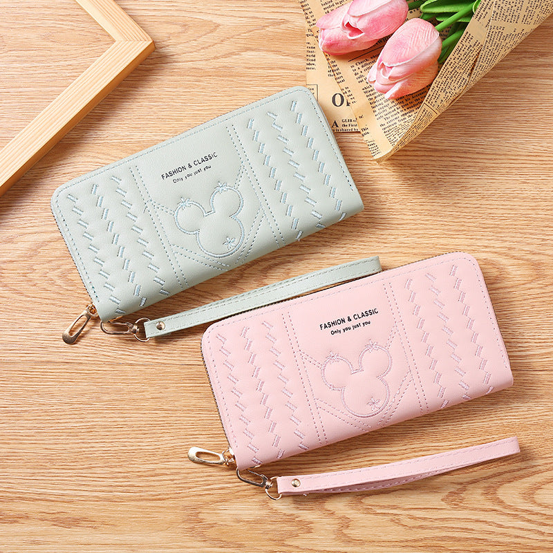 Women's Korean Long Multifunctional Mobile Clip Ladies Wallets