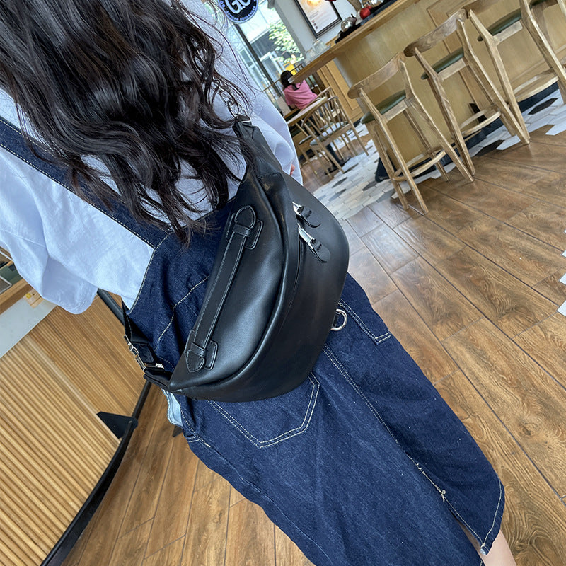 Women's Summer Fashion Dumpling Texture Soft Leather Waist Packs