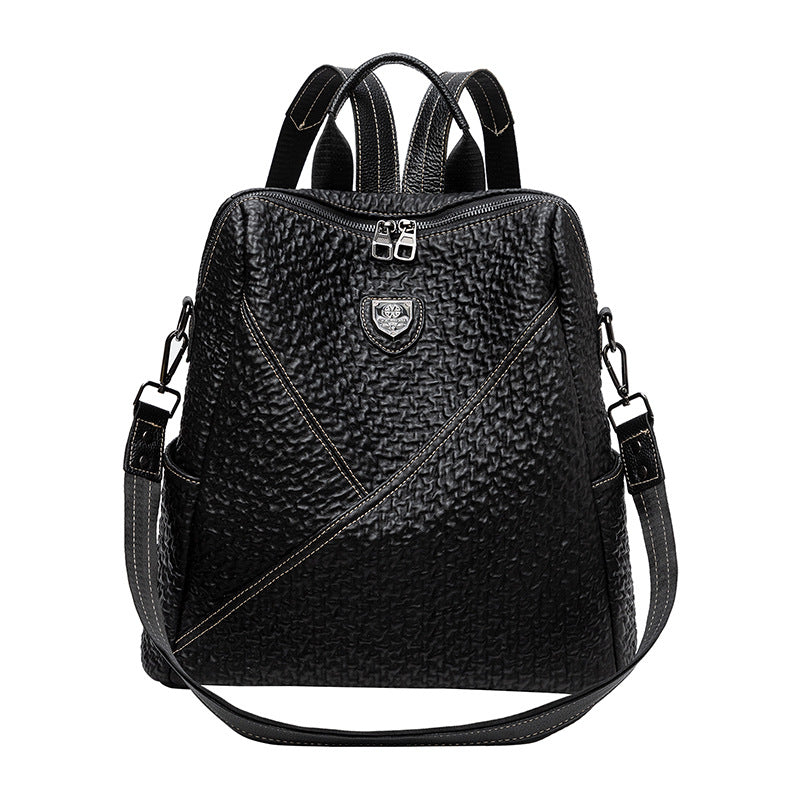 Women's Leather High Sense Trendy Wild Large Backpacks