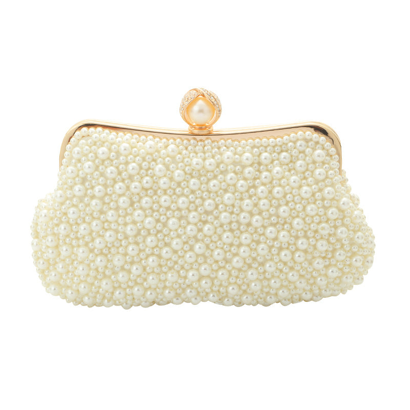 Women's Pearl Embroidery Dinner Portable Banquet Beaded Evening Bags