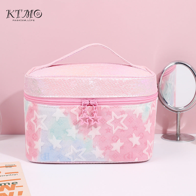 Storage Advanced Gradient Pink Five-pointed Star Bags