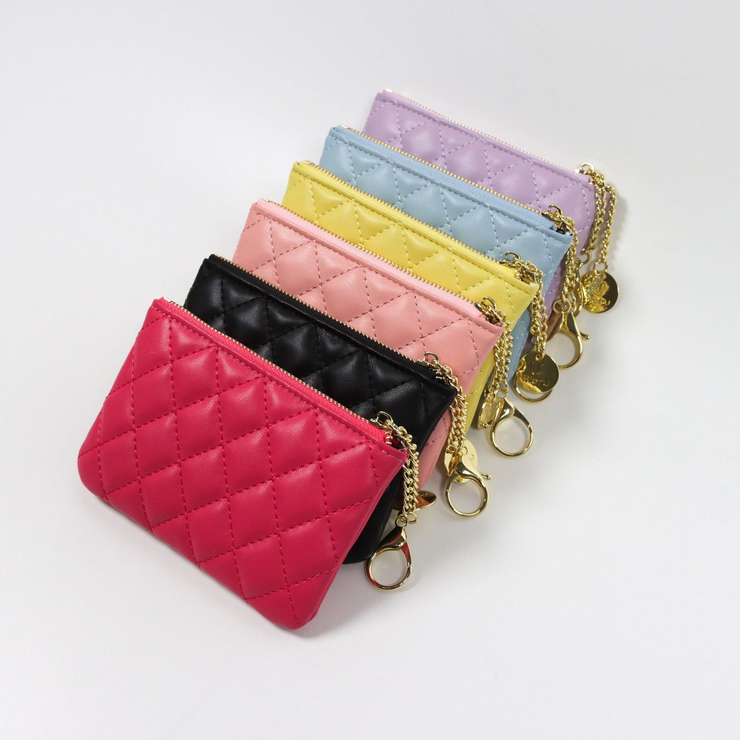 Women's Rhombic Short Zipper Small Personalized Storage Coin Purses