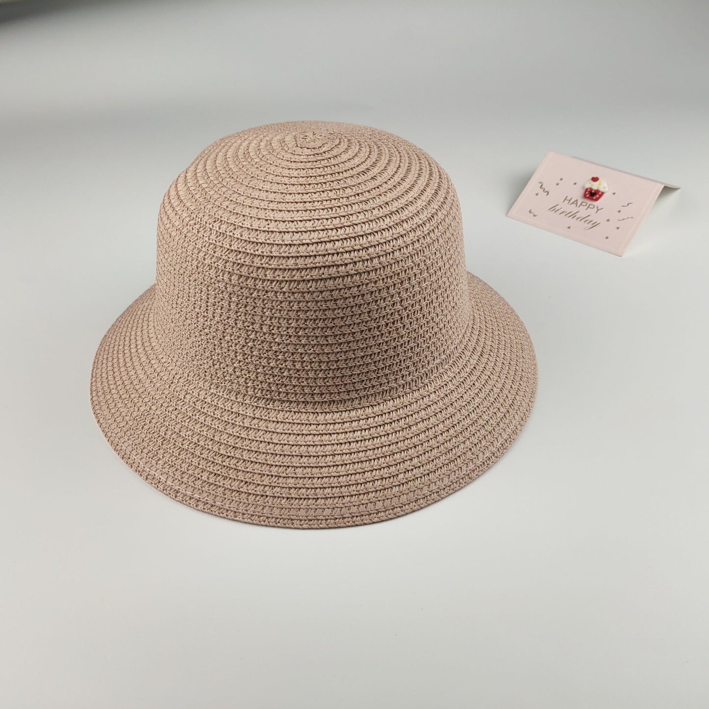 Chapeau de soleil en papier de paille d'été pour enfants, Mini porte-monnaie pour enfants