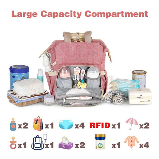 Comfortable Large Capacity Mummy Portable Diaper Bags