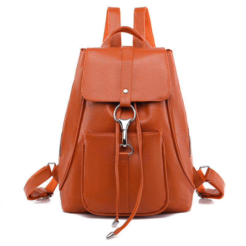 Textured Korean Fashion Female Versatile Large Backpacks