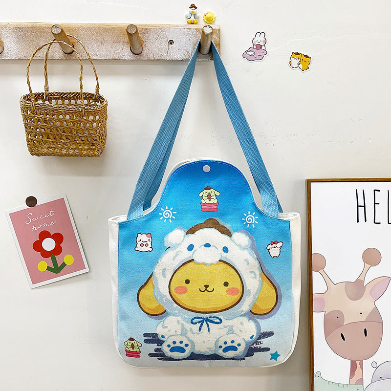 Children's Canvas Cute Cartoon Fashion Little Portable Children's Shoulder Bags