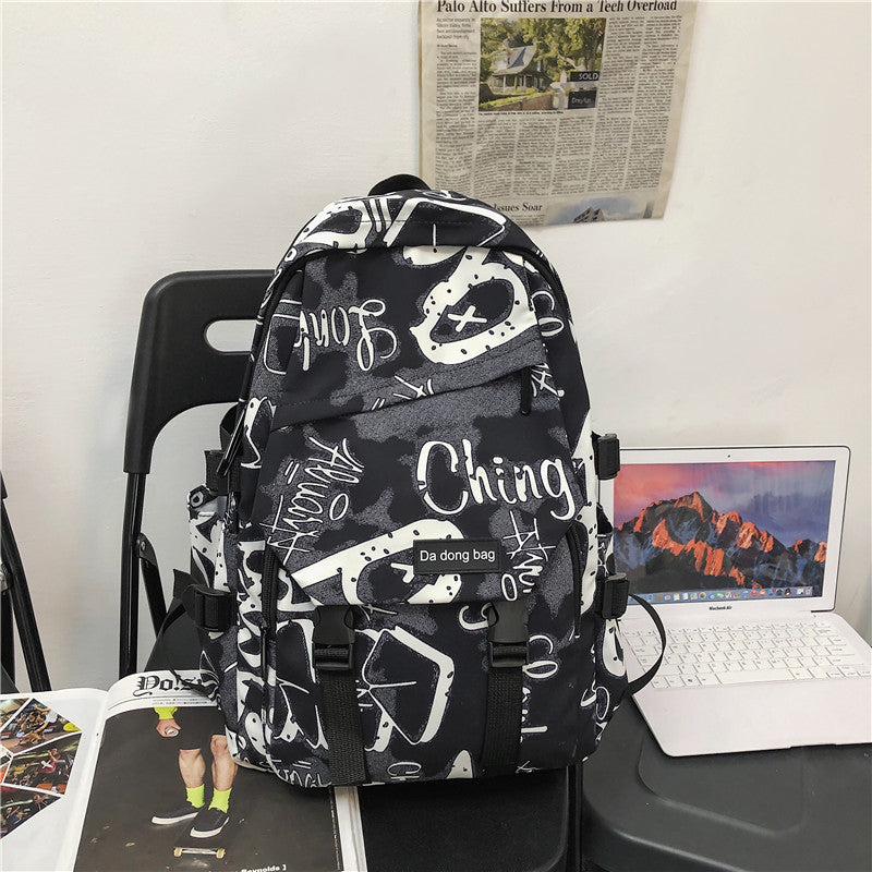 Women's & Men's & Capacity Fashion College Simple Cool Middle School Students' Schoolbags