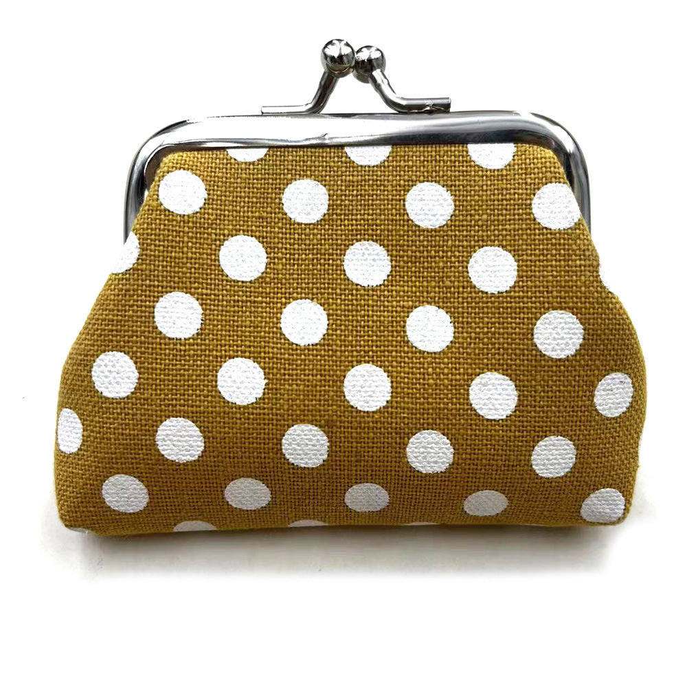 Mini Canvas Dots Ethnic Retro Style Coin Purses