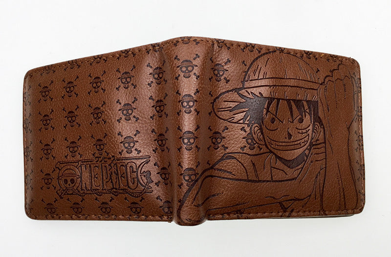 Anime One Piece Peripheral Skull Embossed Ladies Wallets