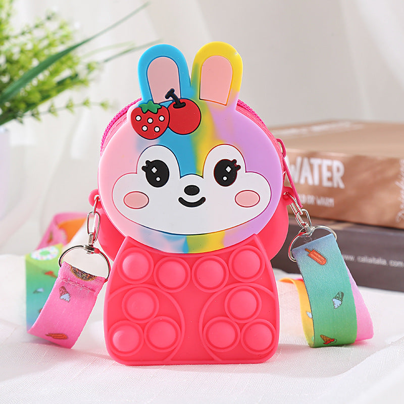 Children's Rabbit Silicone Candy Jelly Storage Hand Coin Purses