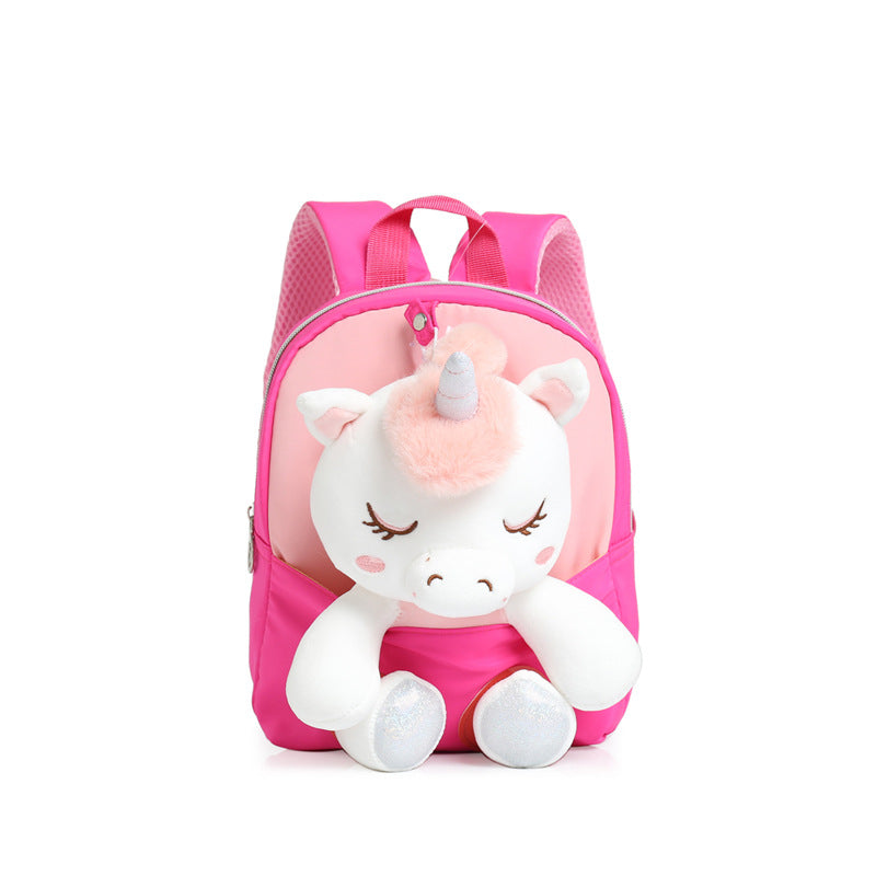 Cartoon Plush Korean Style Unicorn Doll Children's Backpacks