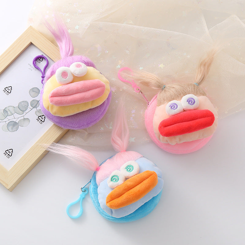 Cartoon Braid Sausage Mouth Potato Creative Purses