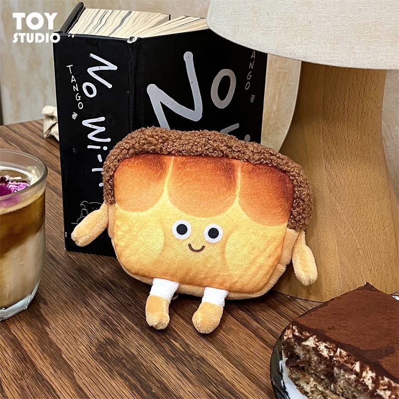 Expression Toast Bread Cartoon Cute Couple Coin Purses