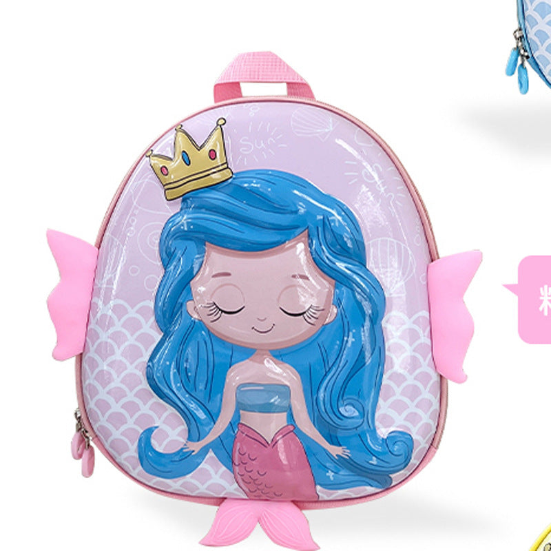 Cartoon Cute Mermaid Egg Shell For Children's Backpacks