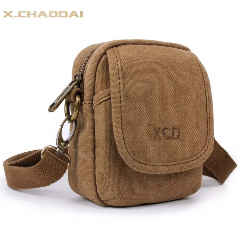 Men's Glamorous Canvas Cell Leisure Mini Men's Shoulder Bags