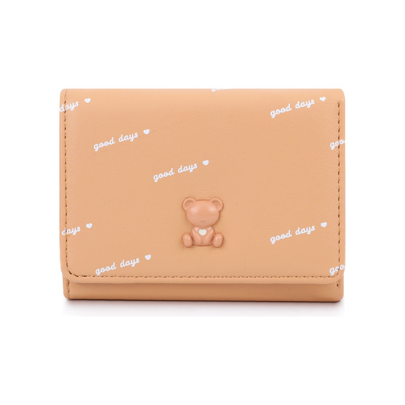 Women's & Children's & Bear Sweet Cute Small Folding Ladies Wallets