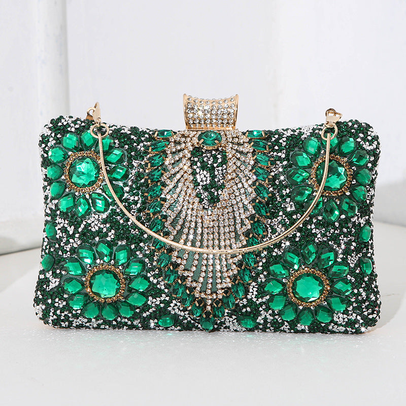 Women's Diamond Banquet Dress Portable Small Square Evening Bags