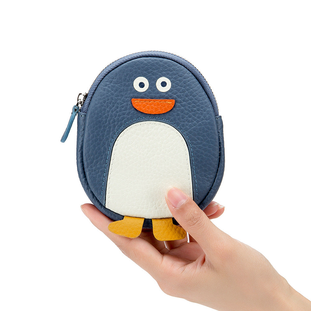 Women's Cute Animal Storage Genuine Leather Small Coin Purses