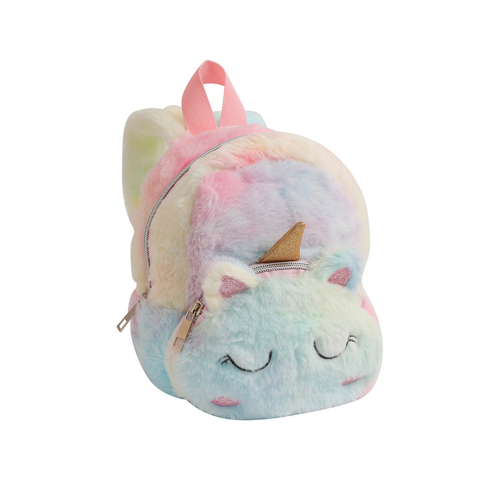 Sacs à dos pour enfants de grande capacité en peluche mignonne licorne de dessin animé pour enfants