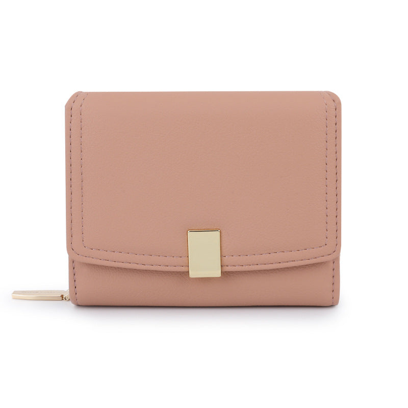 Pochette pour femmes, portefeuilles à fentes multiples, Style Niche solide pour dames