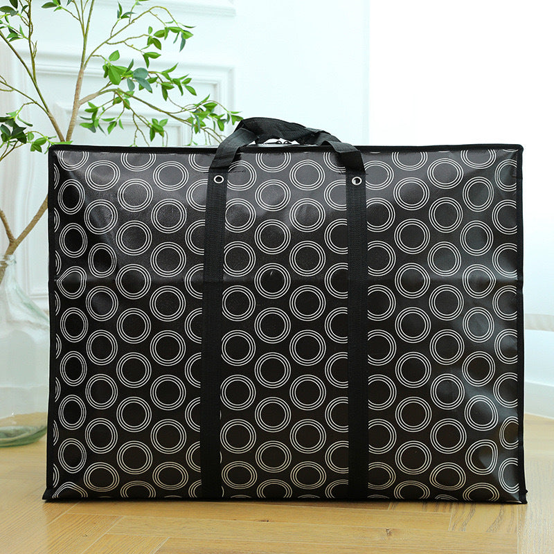 Capacity Woven Thick Color Film Moving Travel Bags