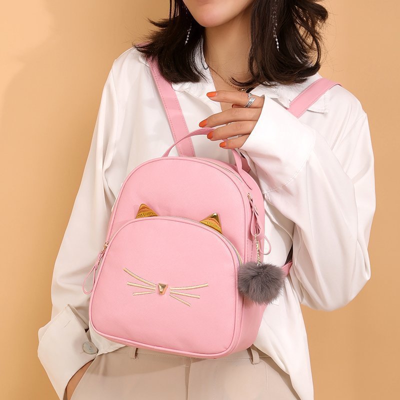 Sacs à dos en fourrure à la mode pour femmes, chat, tendance, Simple, mignon