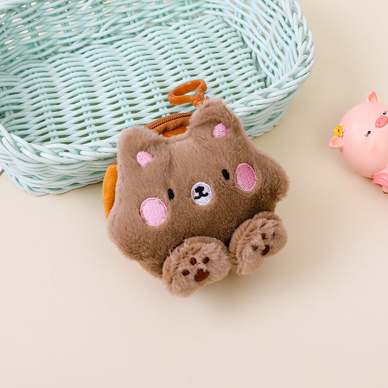 Squirrel Animal Plush Small Storage Change Prize Coin Purses