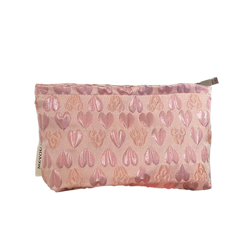 Comfortable Niche Three-dimensional Love Portable Makeup Bags