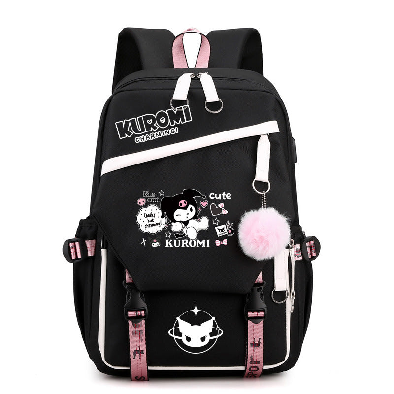 Melody Peripheral Female Cute Primary Junior High Backpacks