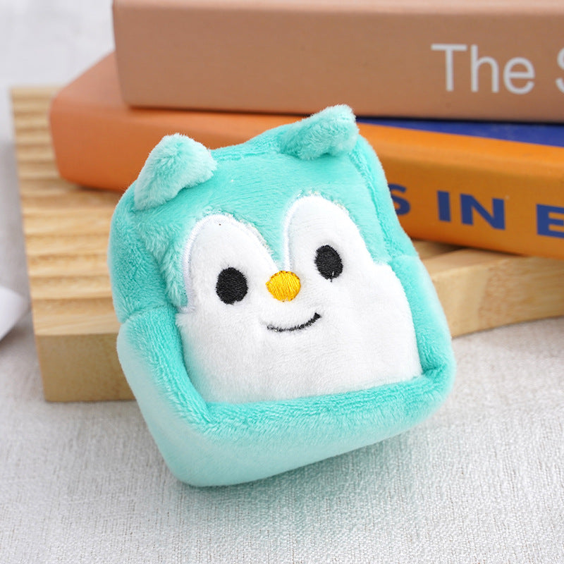 Cartoon Cute Square Plush Cable Pendant Coin Purses