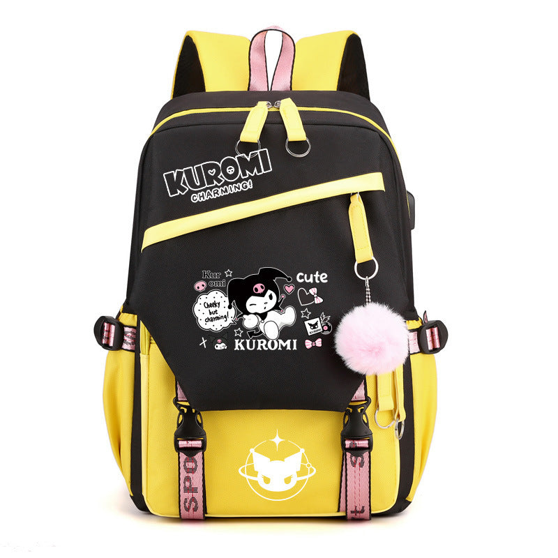 Melody Peripheral Female Cute Primary Junior High Backpacks