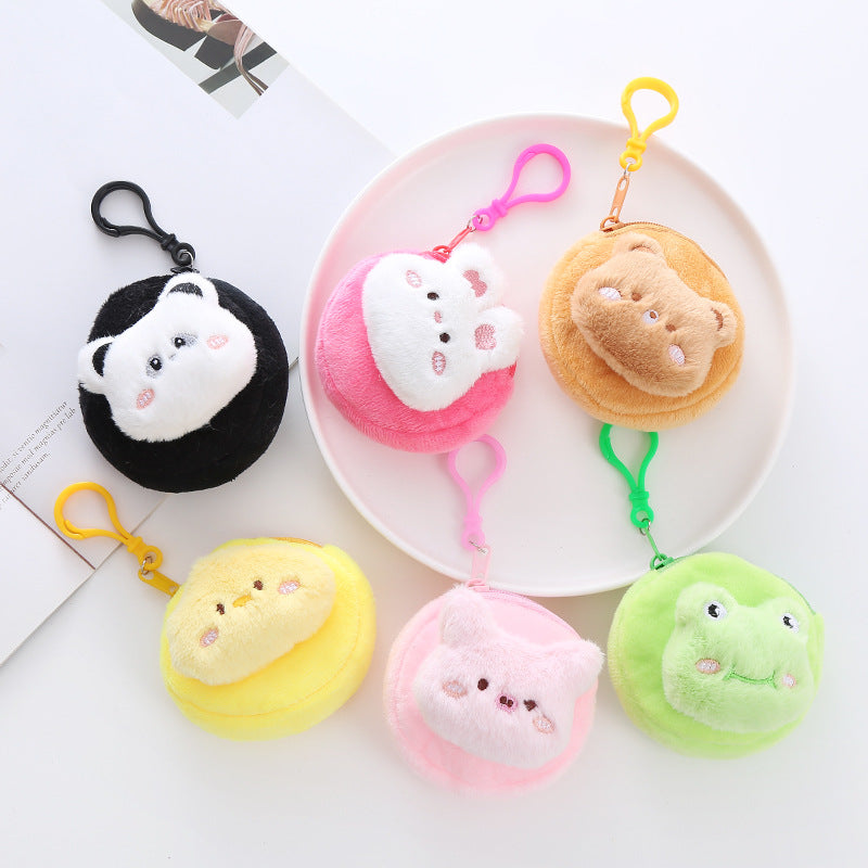 Plush Frog Rabbit Doll Cute Round Coin Purses